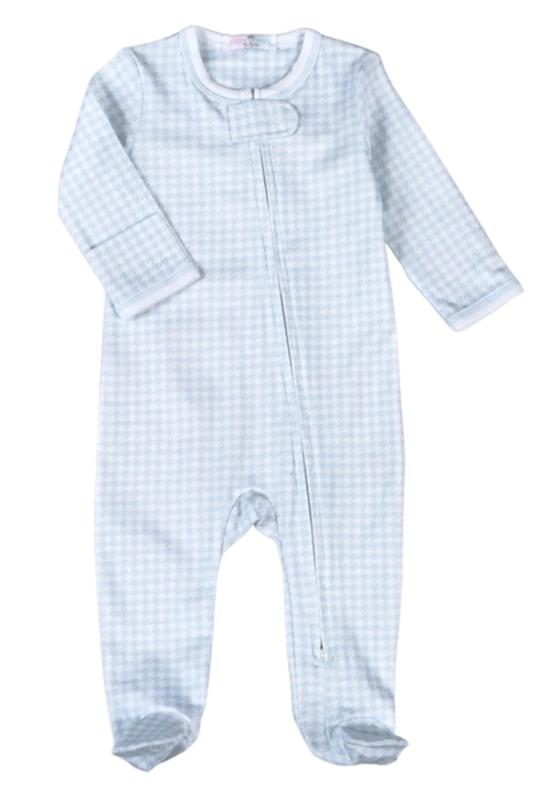 Blue Samuel Zipper Footie