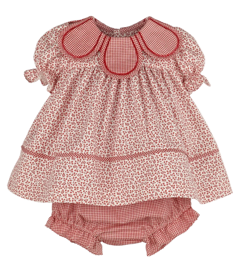Cranberry Boxwood Petal Bloomers set