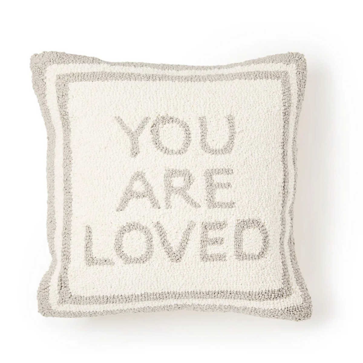 You Are Loved Embroidery Square Pillow