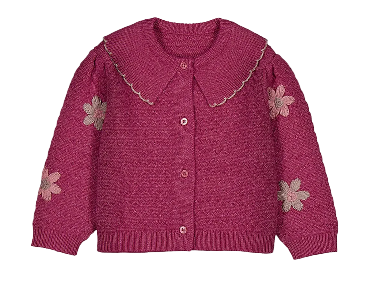 Floral Embroidered Cardigan