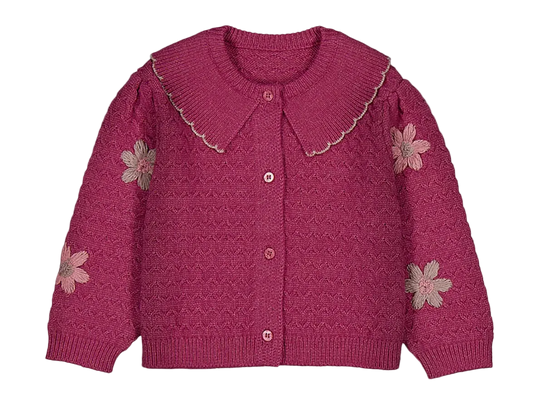 Floral Embroidered Cardigan