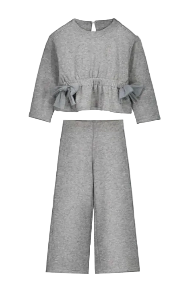 gray knit set