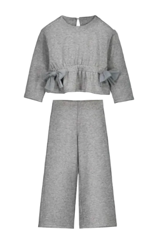 gray knit set