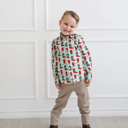 William Shirt Holiday Boots
