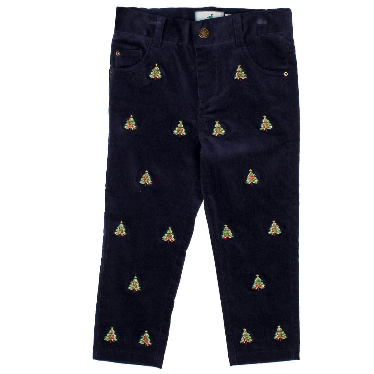 Boys Tinsel Pant Christmas Tree Navy