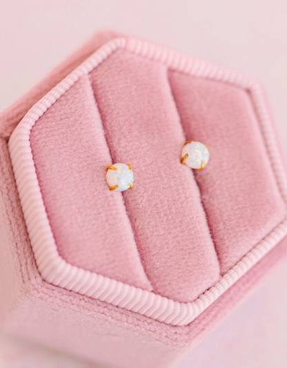 White Opal Earrings