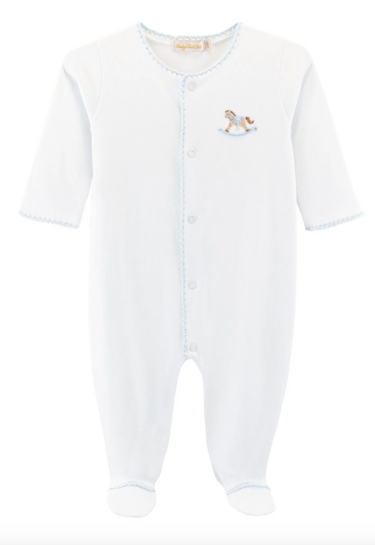 Blue Rocking Horse Footie