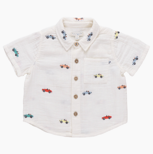 Vintage Car Gingham Shirt