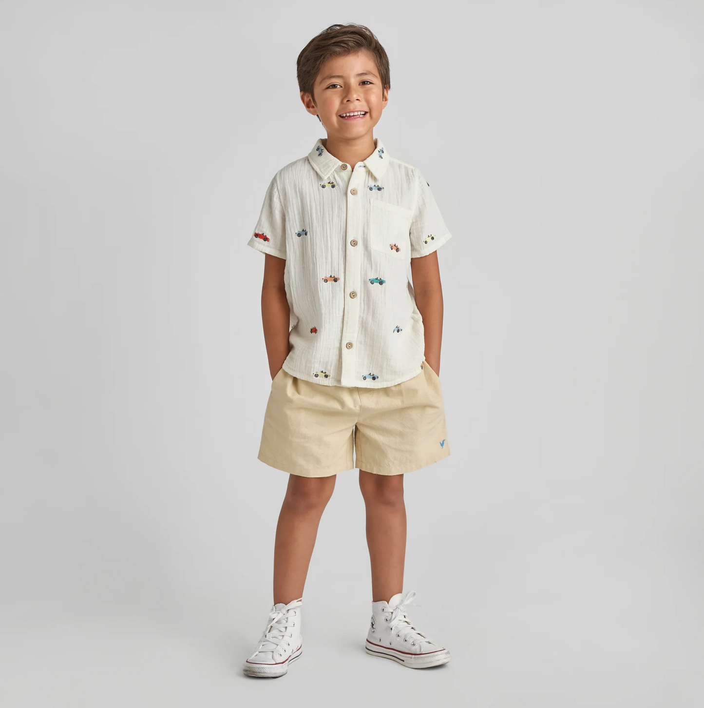 Vintage Car Gingham Shirt