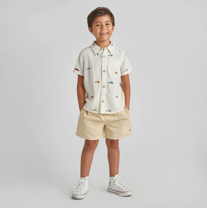 Vintage Car Gingham Shirt