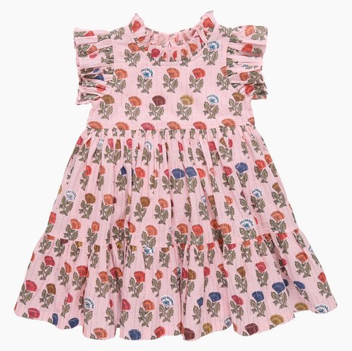 Multi Flower Jennifer Dress
