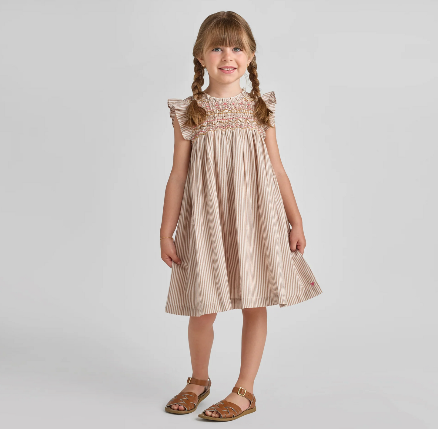 Tawny Brown Stripe Stevie Dress