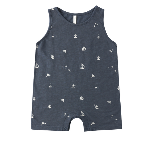 Sleeveless One-Piece Maritime