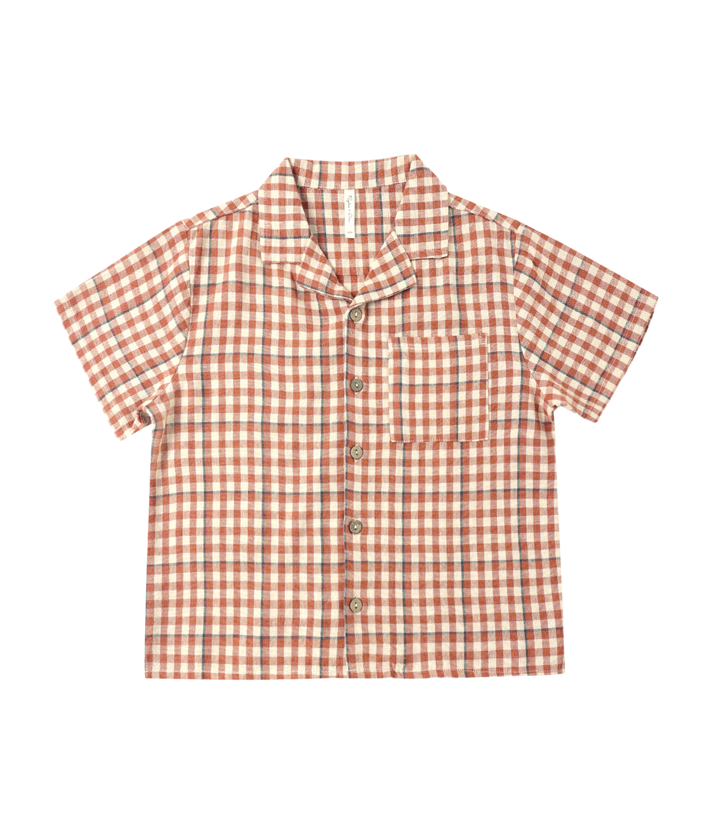 Lapel Collar Shirt Poppy Gingham