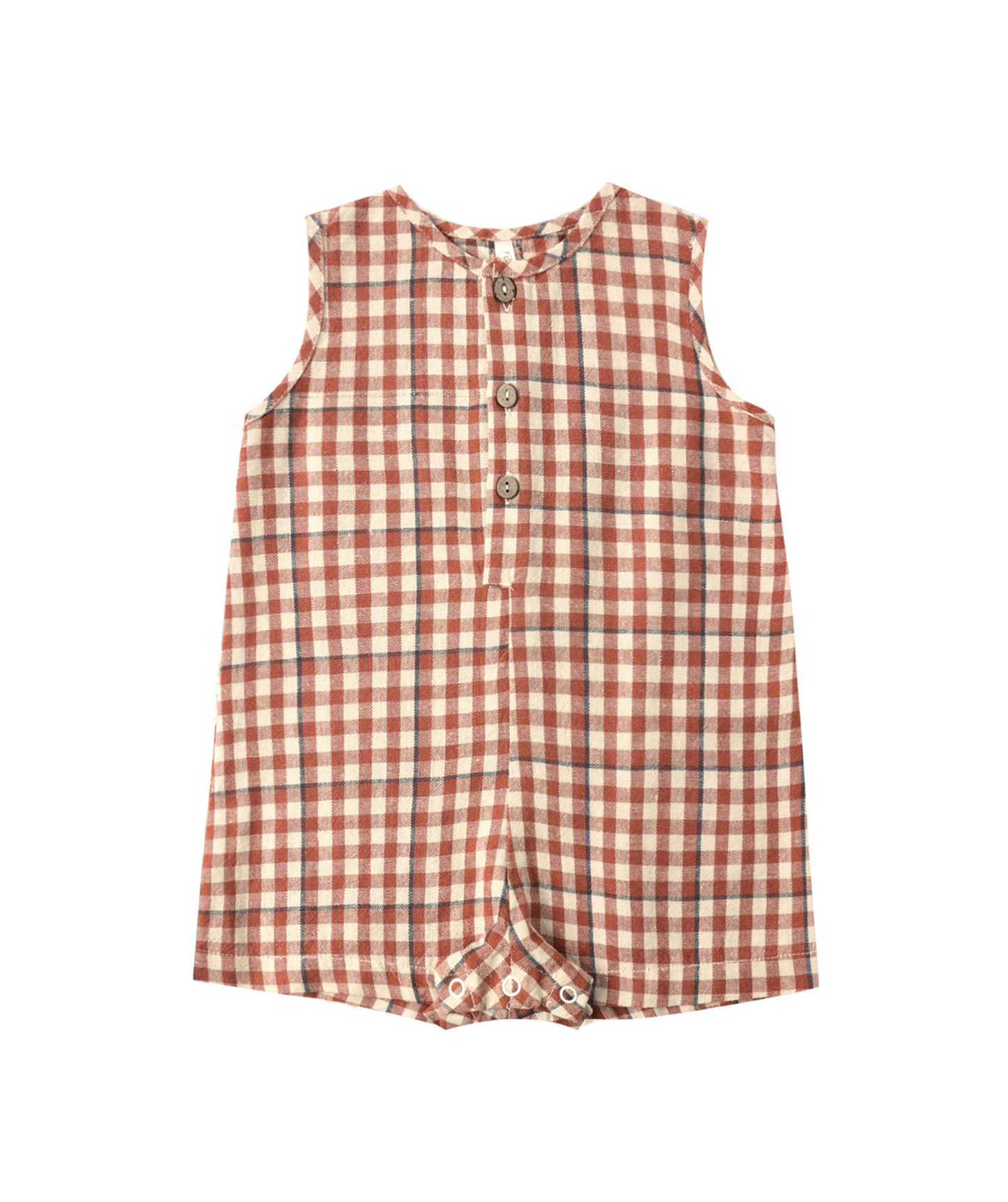 Mavrick Romper Poppy Gingham