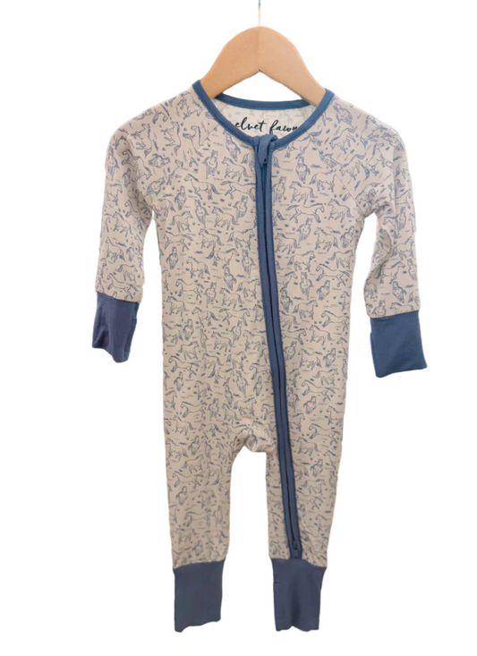 Bamboo Zipper PJ - Wild Horses