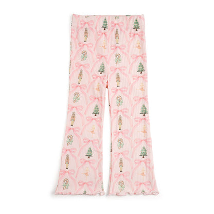 Nutcracker Trellis Christmas Flare Legging - Kids Clothing