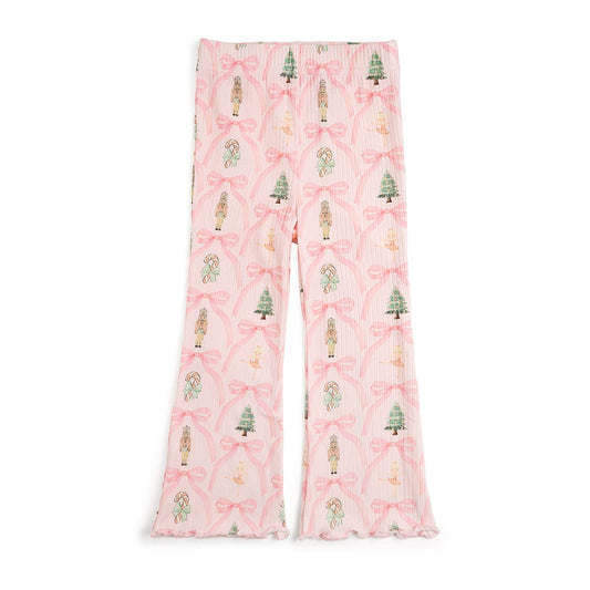 Nutcracker Trellis Christmas Flare Legging - Kids Clothing