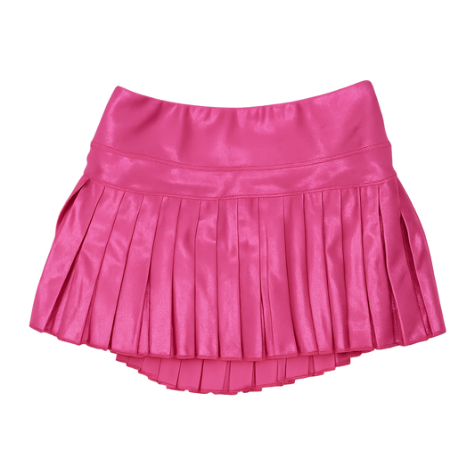 Hot Pink shimmer pleated skort by Azarhia