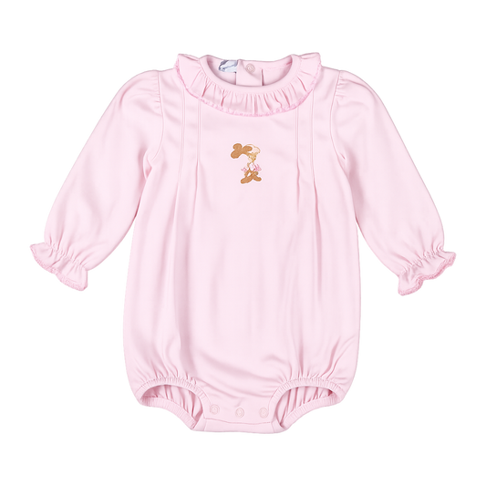 Pink Cowboy long sleeves Pima Bubble by Baby Loren in PNK - PINK Girl Bubble