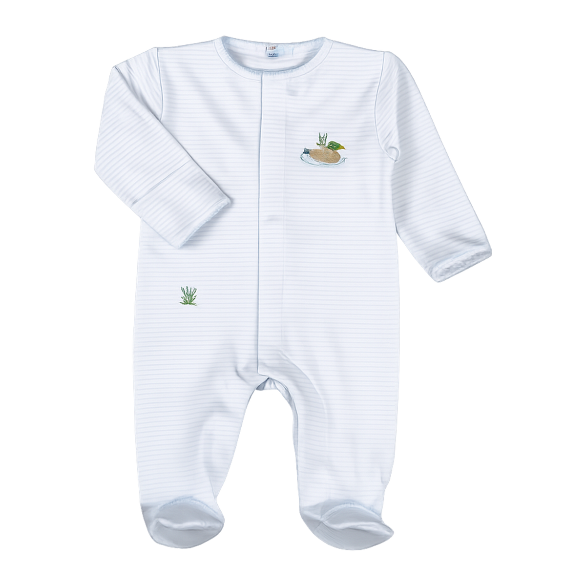 Blue Mallard Duck Pima Footie by Baby Loren in BLU - BLUE Baby Boy