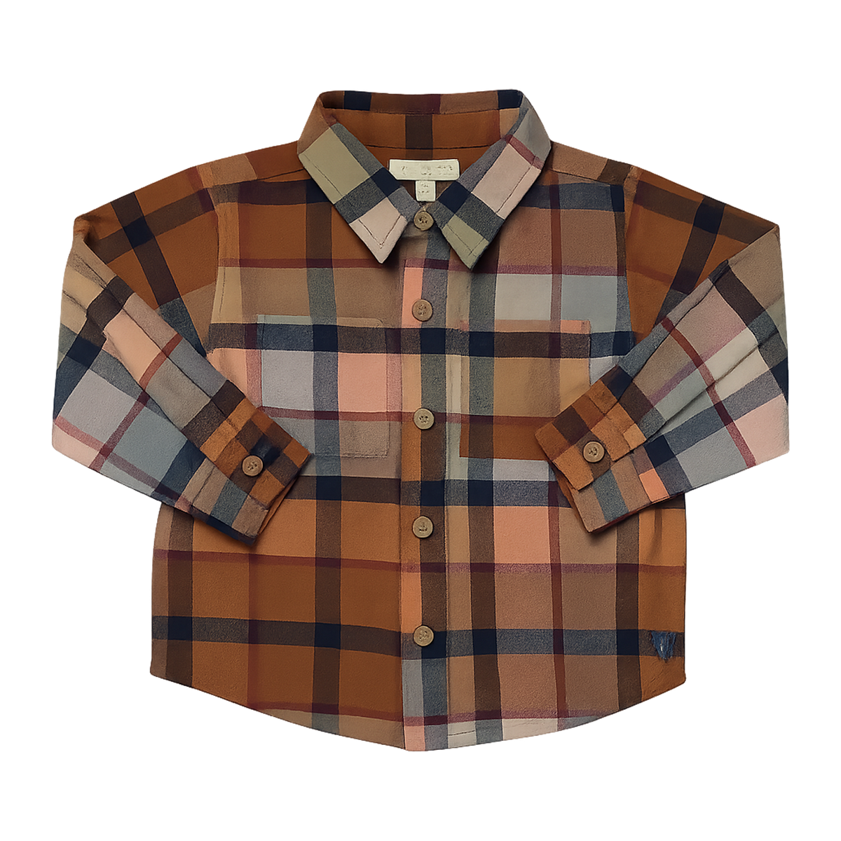 Boys Long Sleeve Jack Shirt - Hayride Plaid by Pink Chicken in HAY - hayride plaid Boys Shirt