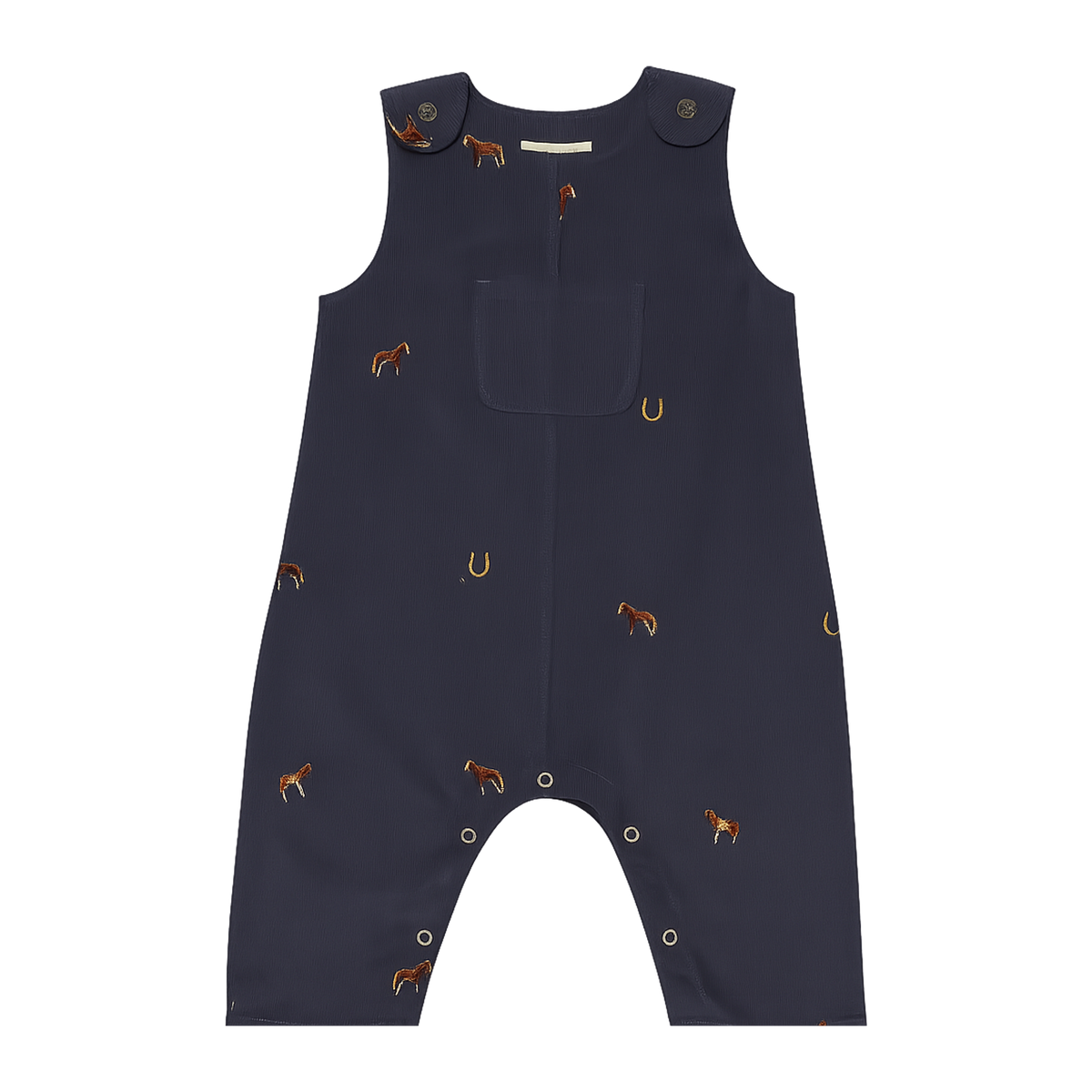Baby Boys Noah Jumper - Navy Horse Embroidery by Pink Chicken in NHO - navy horse embroidery