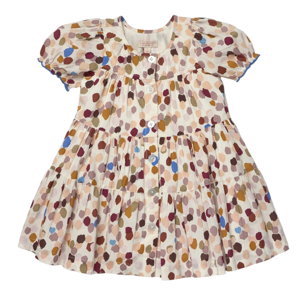 Girls Elizabeth Dress - Autumn Spots by Pink Chicken in ASPT - autumn spots Girls Dress