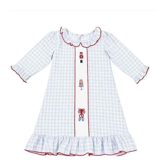 Nutcracker Embroidered Gown by Sweet Dreams in GB Girls Dress