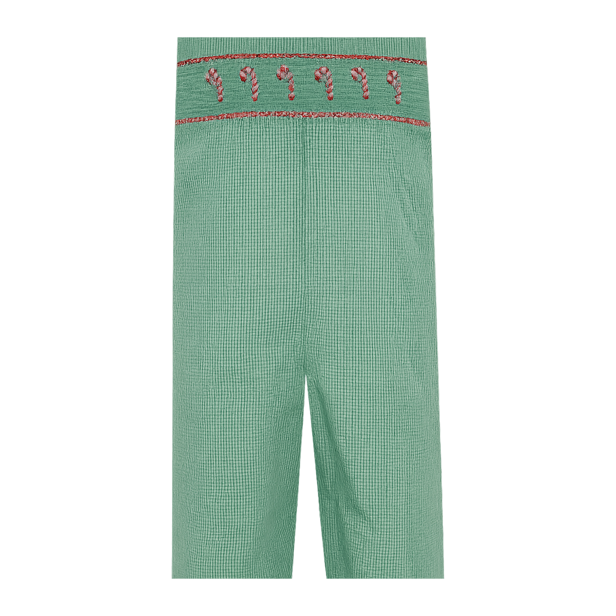 CANDY CANE BOY’S - Green gingham boy's long jon jon by Petit Bebe Boys Shirt