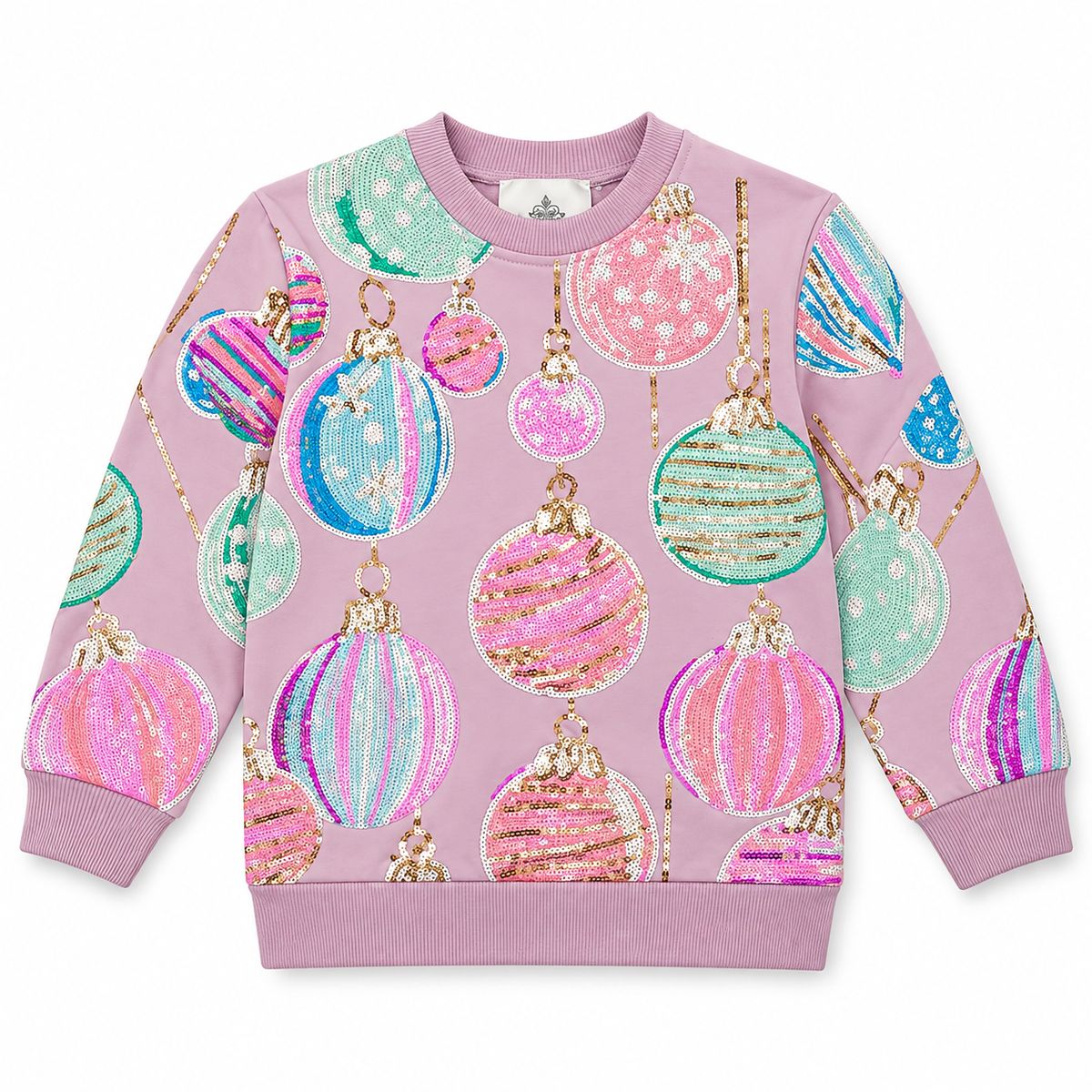 Kids' Christmas Ornaments Sequin Sweatshirt by Belle Cher